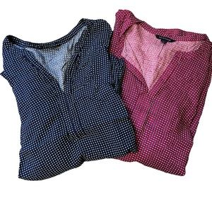 Set of 2 Women's Tommy Hilfiger V Neck Long Sleeve Top Size XXL